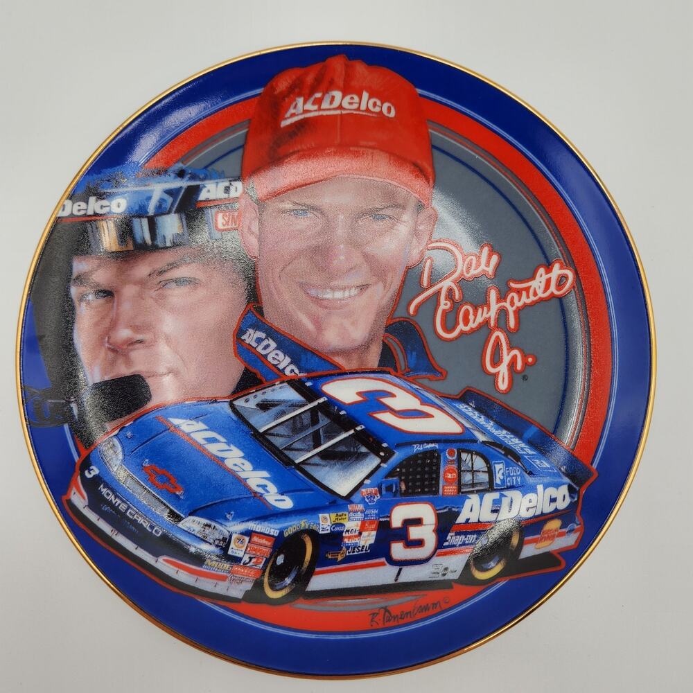 1998 Dale Earnhardt Jr Hamilton Collection NASCAR AC Delco Plate 2521A